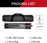 Manbily MC-284  68" Carbon Fiber Camera Tripod With 360° Ball Head