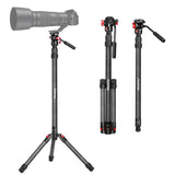 Manbily MPK-323 Professional video photo camera monopod stand with Fluid Video head