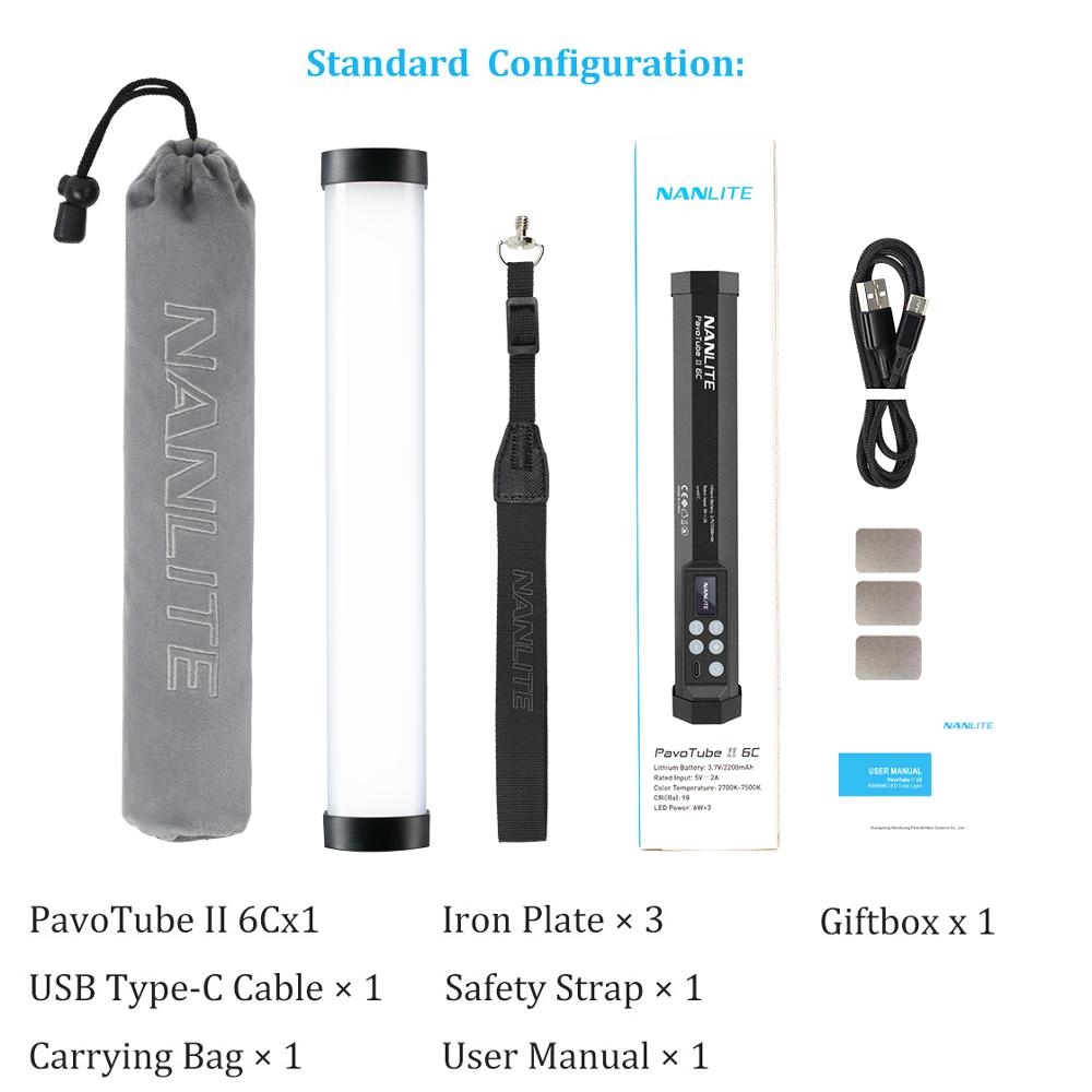 Nanlite PavoTube II 6C LED RGB Light Tube Video Light Wand