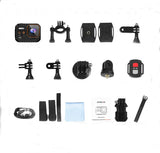 VIRAN 4K Action Camera With Remote Control LED Light