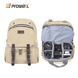 PROWELL DC22022 Vintage Canvas DSLR Camera Backpack