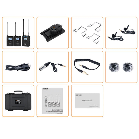 Comica -CVM-WM200 PRO UHF Metal Dual-channel Wireless Microphone