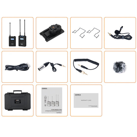 Comica -CVM-WM200 PRO UHF Metal Dual-channel Wireless Microphone