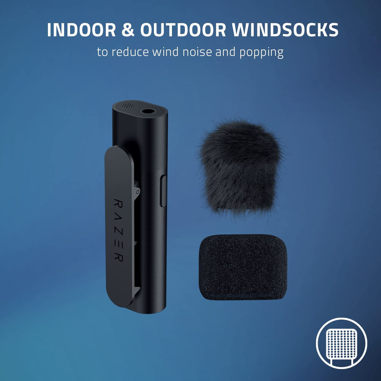 Razer Seiren BT Bluetooth Wireless collar clip Microphone for Mobile Streaming