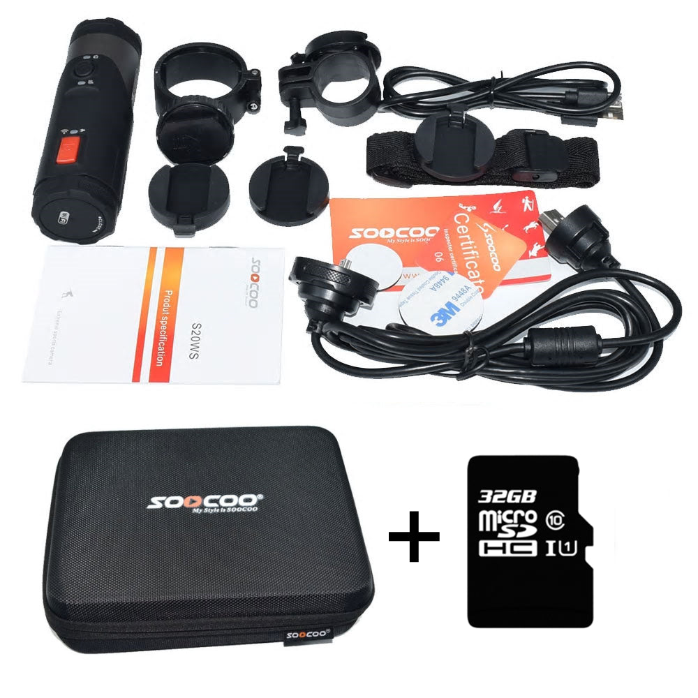 SOOCOO S20WS Cycling Sport Camera 1080P WIFI Waterproof 15M