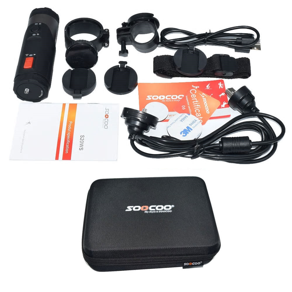 SOOCOO S20WS Cycling Sport Camera 1080P WIFI Waterproof 15M