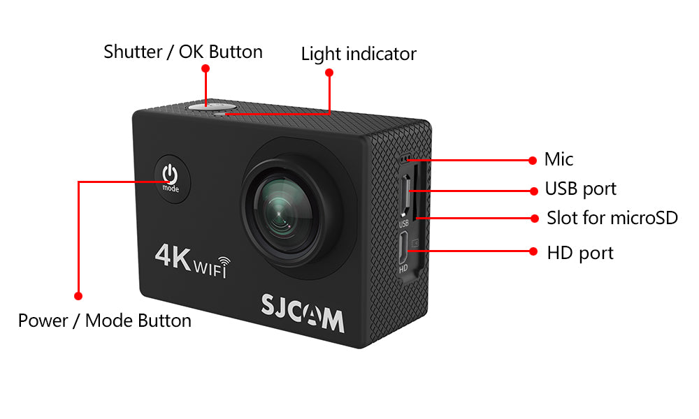 SJCAM SJ4000 AIR Motorcycle Bicycle Helmet Action Camera