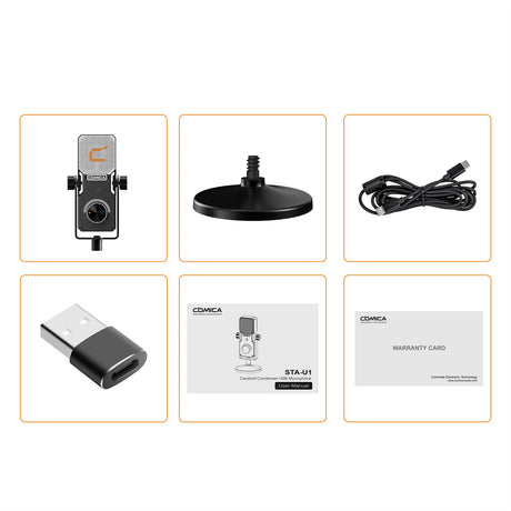 Comica STA-U1 USB Gaming Condenser Microphone With RGB Light