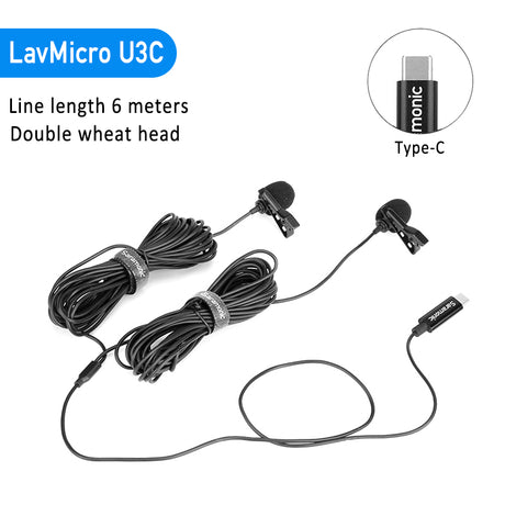Saramonic LavMicro U3A/U3B/U3C series clip-on omnidirectional microphone