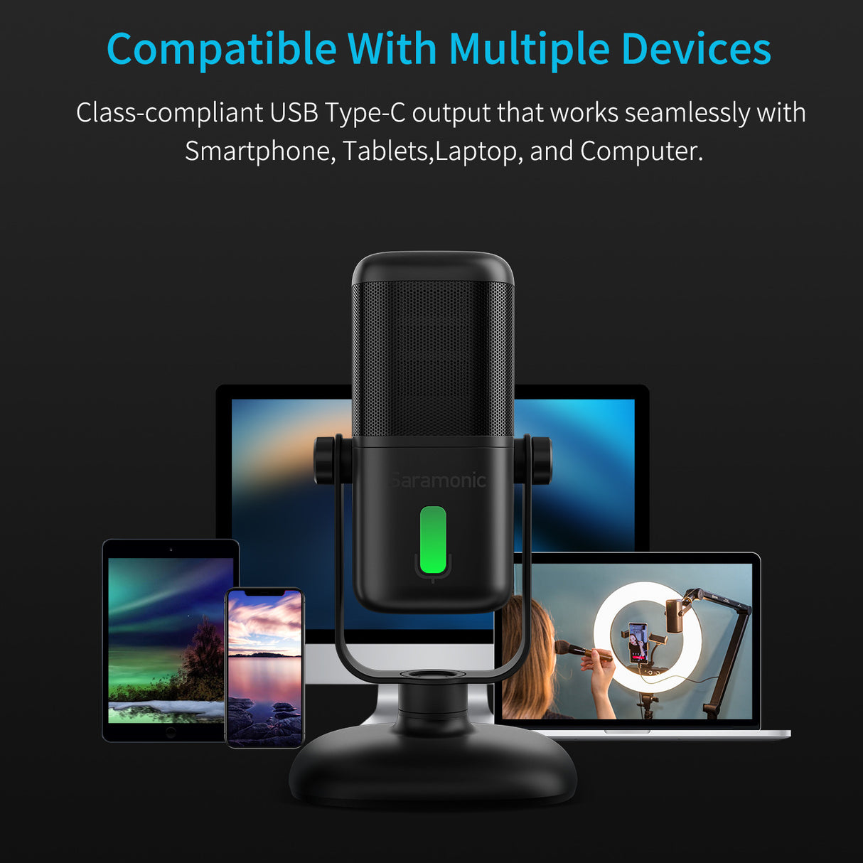 Saramonic SR-MV2000 USB-C Mobile Phone Universal Desk Microphone