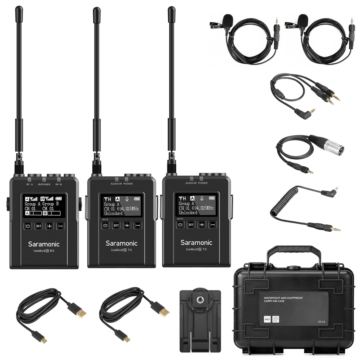 Saramonic UwMic9S Kit 1/2 UHF Wireless Microphone System