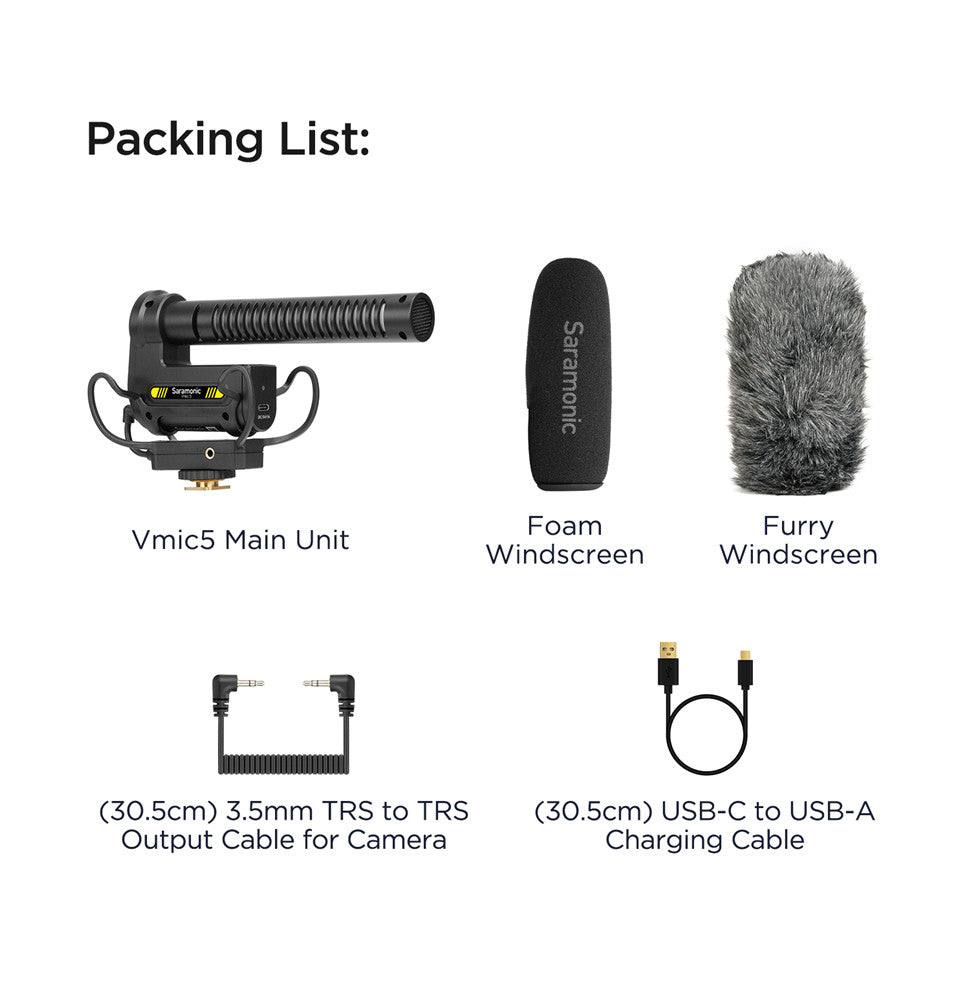 Saramonic Vmic5 Super-Cardioid On-camera Shotgun Microphone