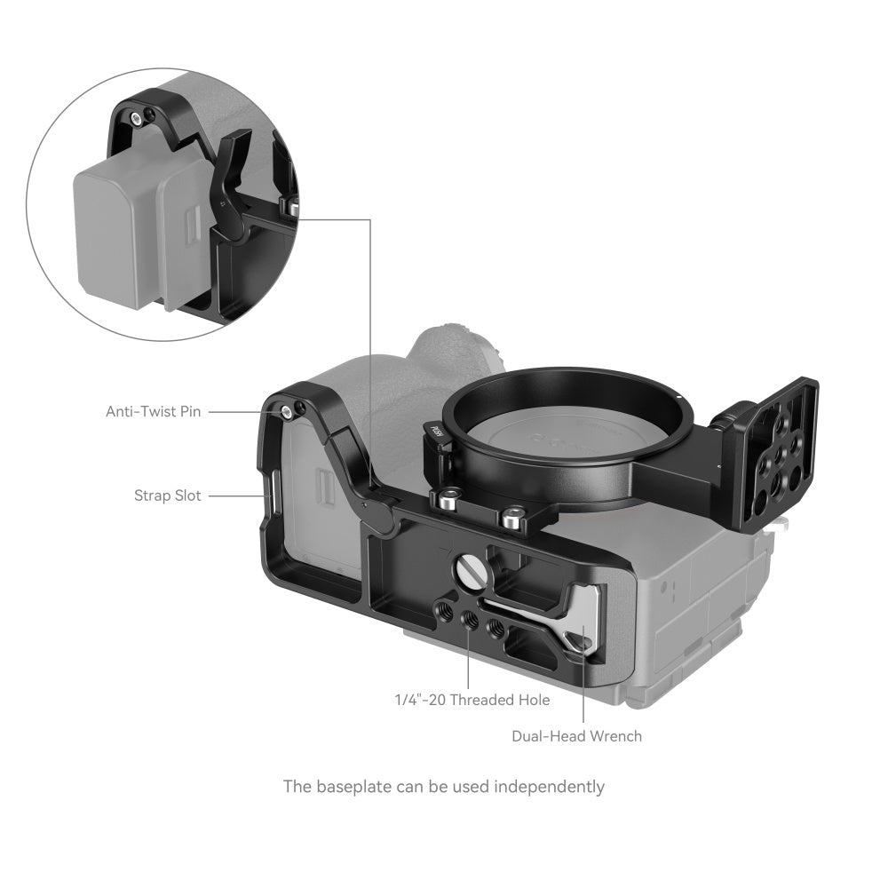 SmallRig 4148 Rotatable Horizontal-to-Vertical Mount Plate Kit for Sony α7R V / α7 IV / α7S III / α7R IV