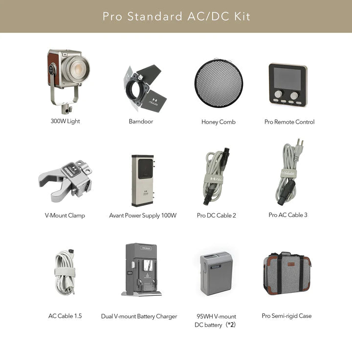 Hobolite Pro 300W Bi-Color Continuous LED Photography Light for Video Studio