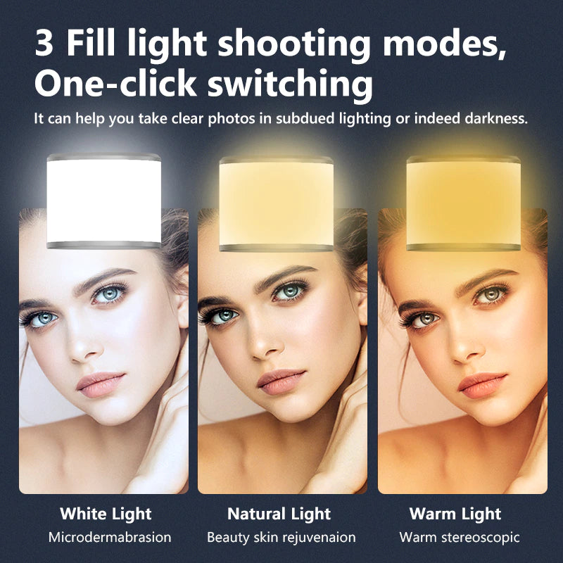 Funsnap Q12S Portable Wireless Bluetooth Phone Telescopic Tripod With Fill Light