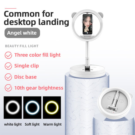 Travor 10 inch foldable dimmable selfie ring light