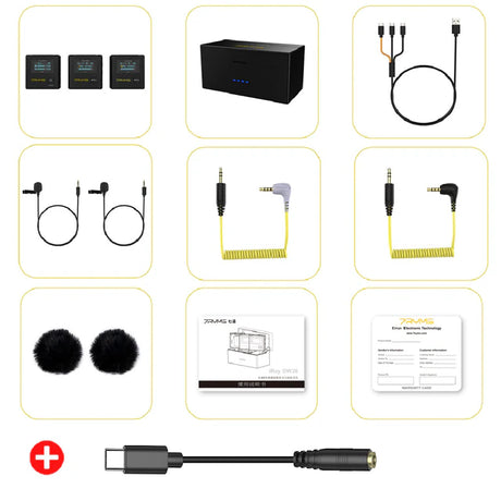 7RYMS iRay DW30 2.4G Dual-channel on-board Recording Wireless Microphone