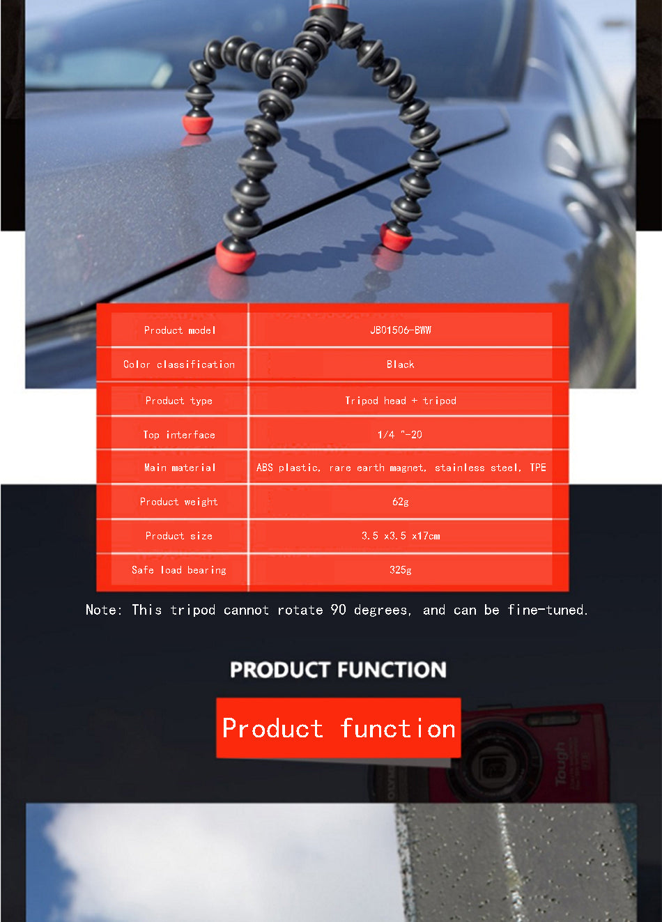 JOBY JB01506 Magnetic Multifunctional Octopus Tripod Set