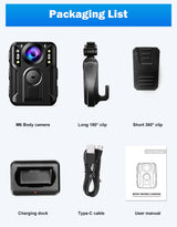 BOBLOV M6 2160P/GPS Wearable Night Vision Body Camera
