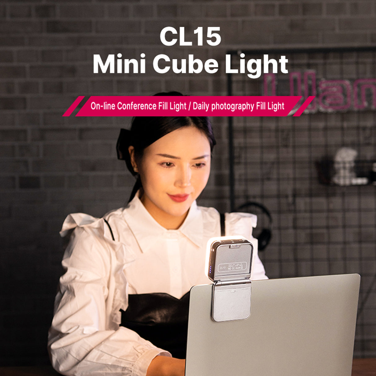 Ulanzi CL15 Mini LED Video Light For Laptop Video Conference Lighting