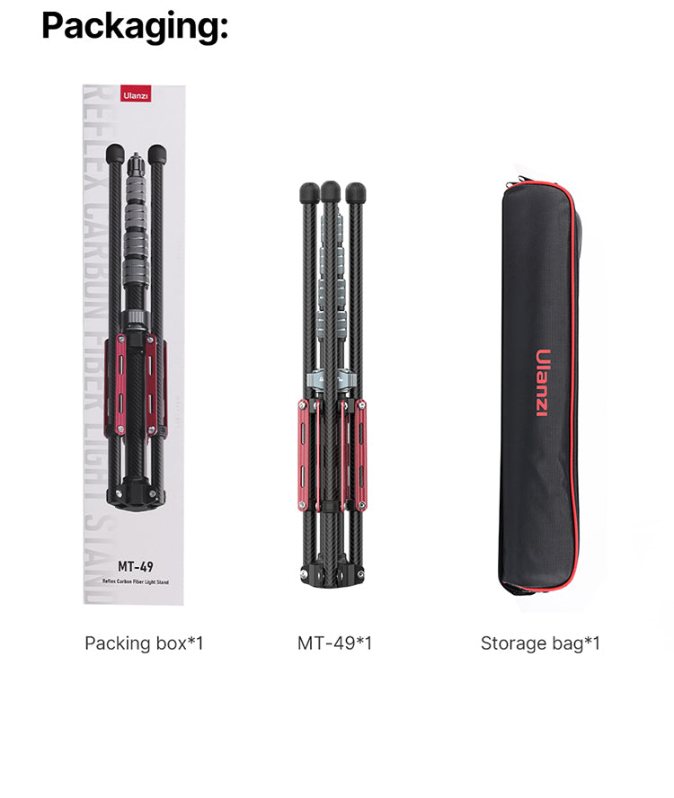 Ulanzi MT-49 Lightweight Carbon Fiber Tripod With Detachable Monopod