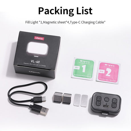 Ulanzi VL-40 Magnetic Fill Light for Handheld Gimbal