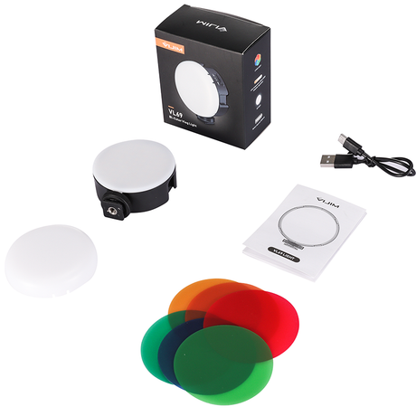 Ulanzi VL69 2500k-6500k Led Video Light Round Light