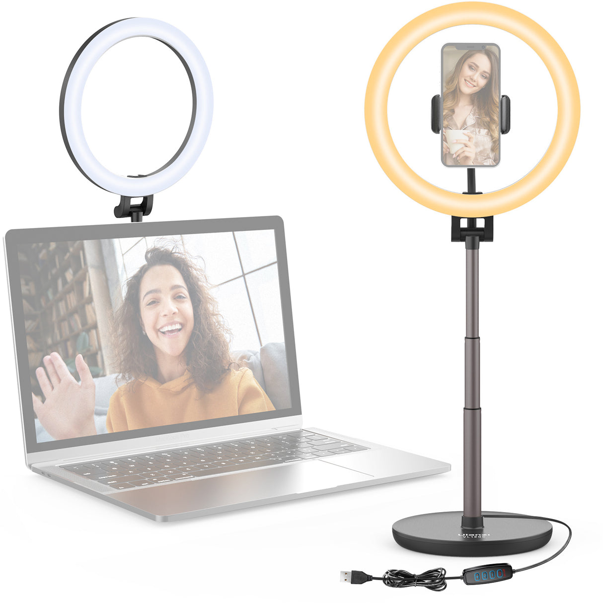 Ulanzi VL120C Portable Desktop Ring Live Stream Light Kit