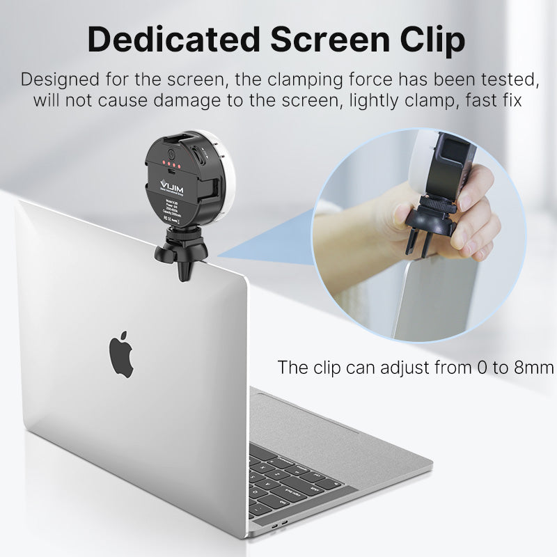 VIJIM Cl01 2500k-6500k Led Video Light with Dedicated Screen Clip