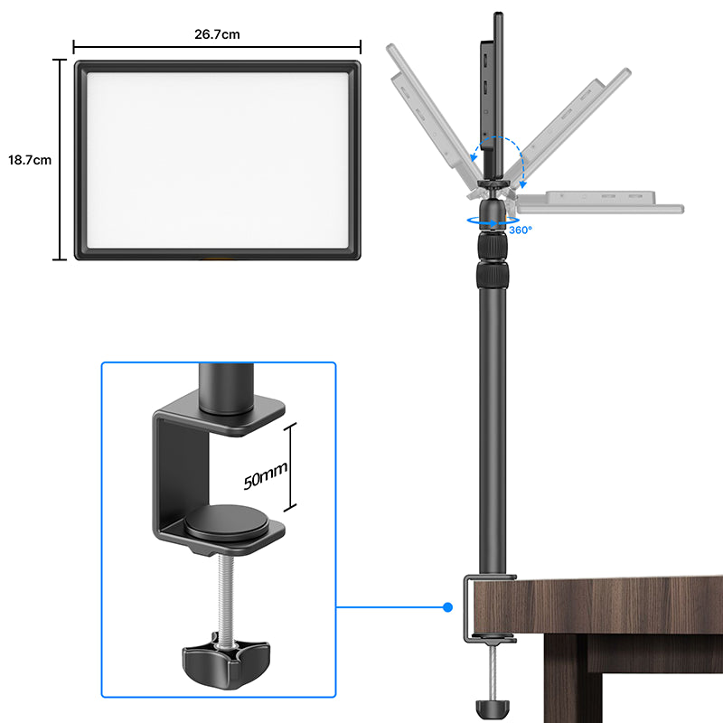 VIJIM K4 Desktop LED Panel Light FOR Live Stream