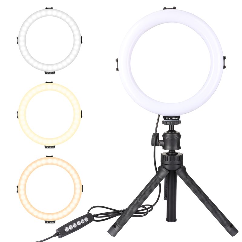 VIJIM K9 RGB Selfie Round Ring Live Stream Light Kit