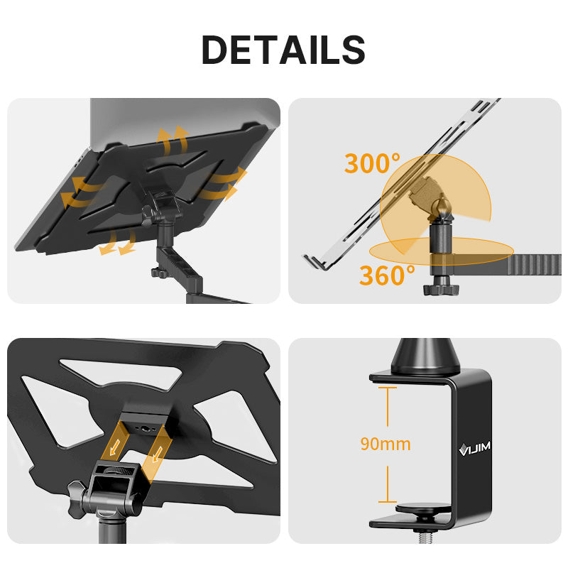 VIJIM LS22 Multifunction Desktop Setup Stand Laptop Tray Light Stand