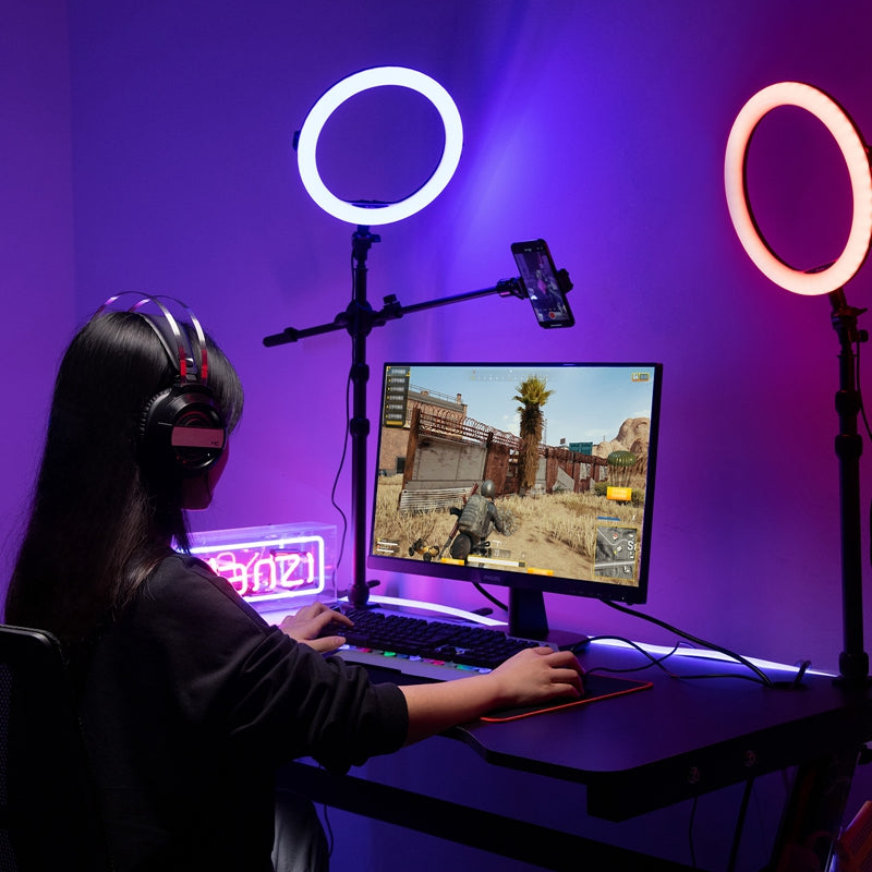 Vijim K16 11Inch Desktop Overhead Rgb Ring Light kit