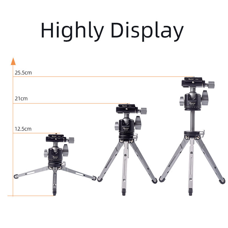 XIELTU XTS20+XG25 Lightweight Desktop Mini Extension Rod Tripod