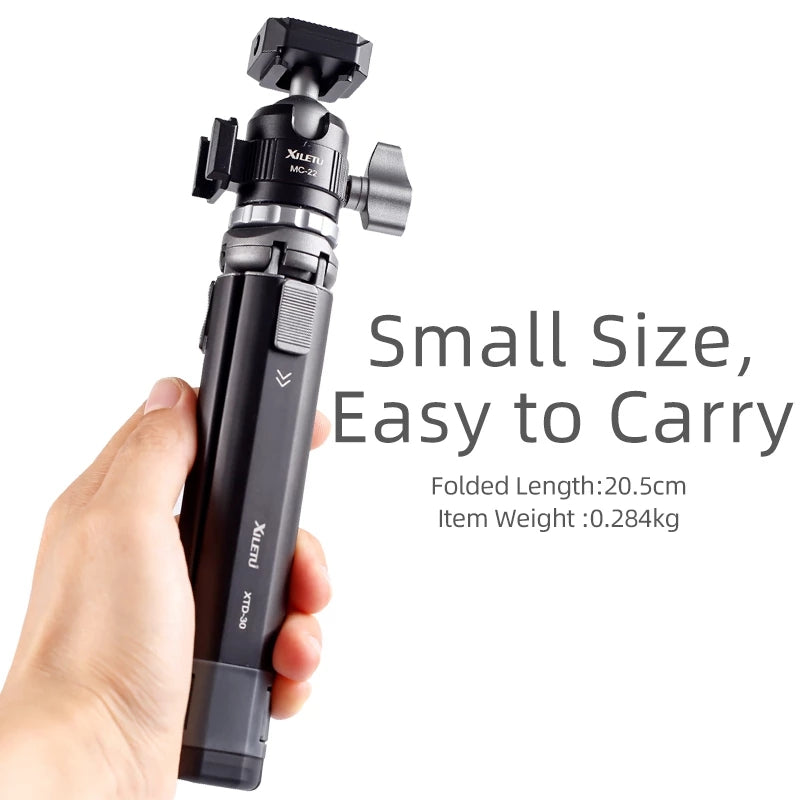 XILETU XTD30-MC22 Telescopic Tripod with 1/4 Screw Tripod Selfie Stick