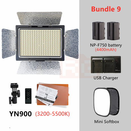 YONGNUO YN900 LED Video Light 3200-5500K Bi-color Lighting