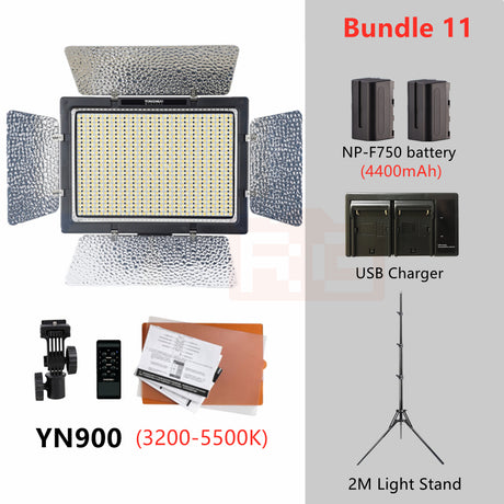 YONGNUO YN900 LED Video Light 3200-5500K Bi-color Lighting