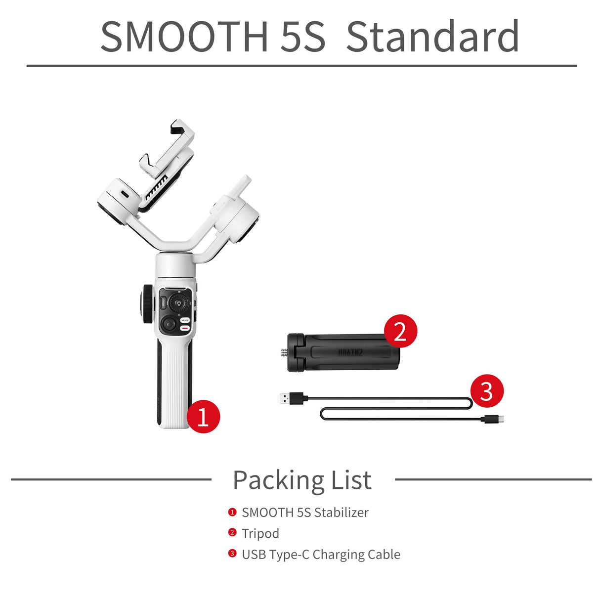 ZHIYUN Smooth 5S Handheld Stabilizer 3-Axis Smartphone Gimbals
