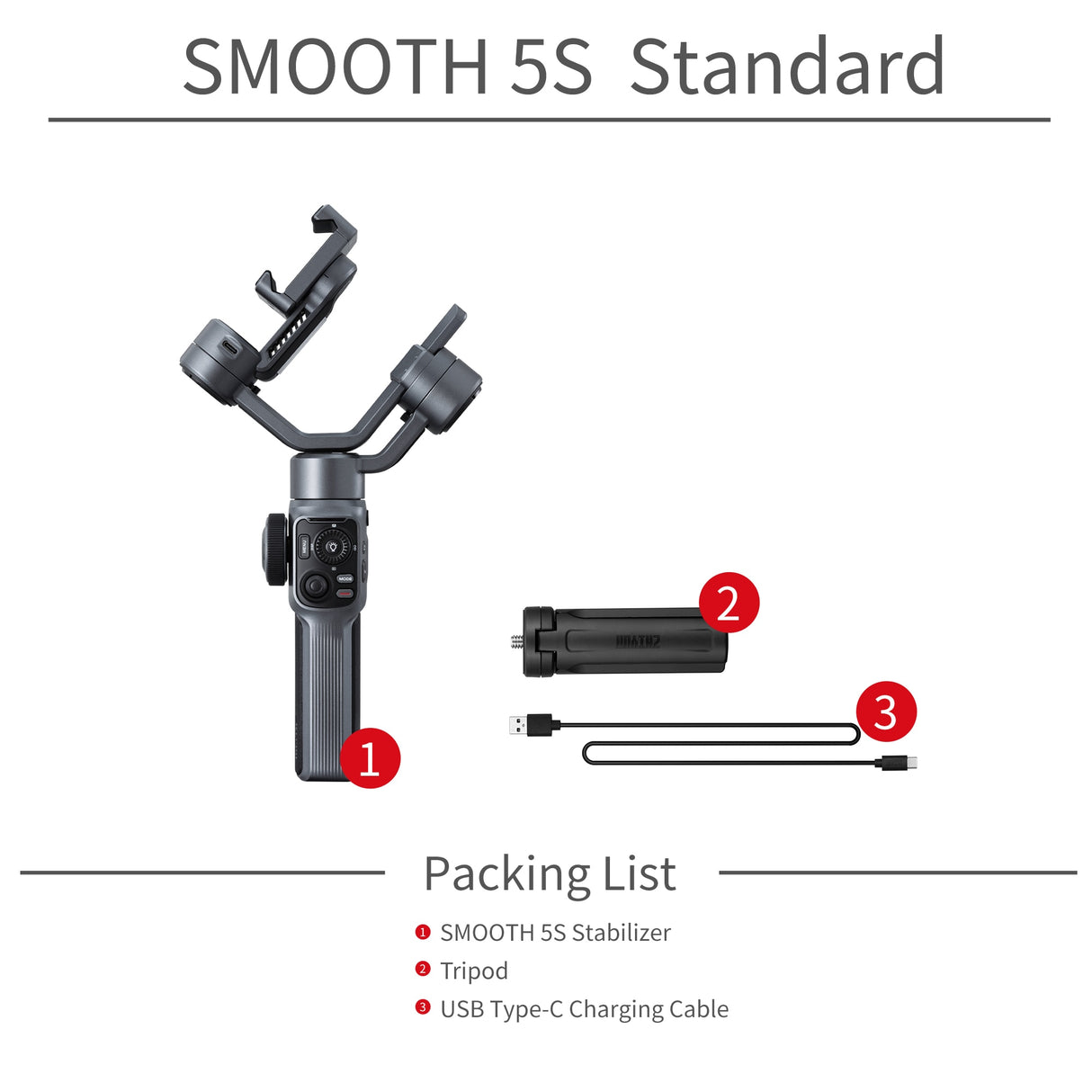 ZHIYUN Smooth 5S Handheld Stabilizer 3-Axis Smartphone Gimbals