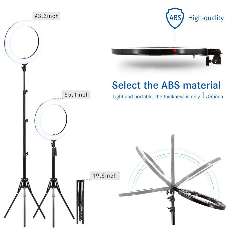 Zomei 18 inches Photographic Ring Light Streaming Kit