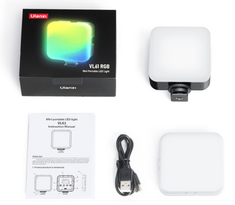 Ulanzi VL61 8W Mini RGB Video Light with Diffuser