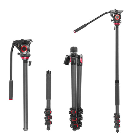 Miliboo MUFP Camera Tripod Carbon Fiber Lightweight Compact Tripod